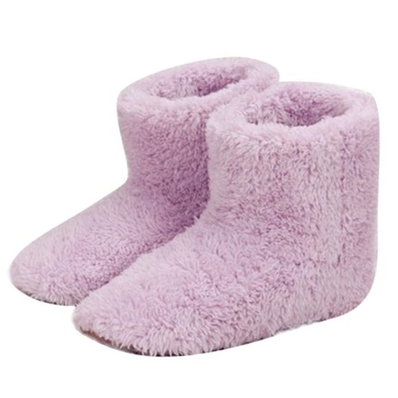 Shoes - Adults ONE SIZE FITS Heated Slippers Pink Usb Warmer Foot Shoes Plush Warm